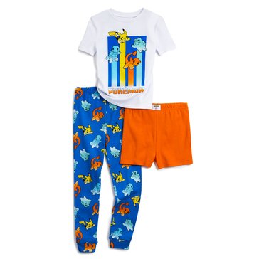 Pokemon Boys' 3-Piece Pajama Sets