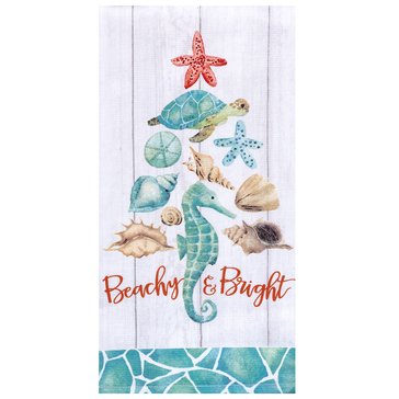 Kay Dee Coastal Holiday Beachy and Bright Dual Purpose Kitchen Towel