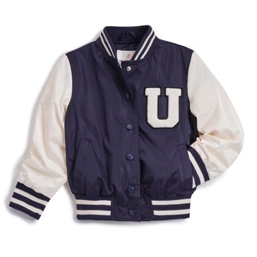 Urban Republic Little Girls' Sateen Bomber Coat