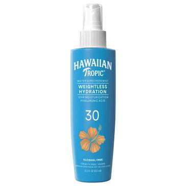 Hawaiian Tropic Weightless Hydration UV Water SPF 30 Body Mist