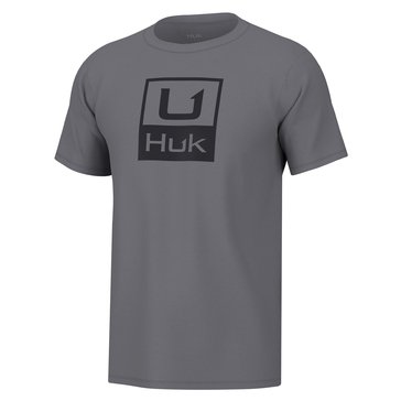 Huk Men's Stacked Logo Tee