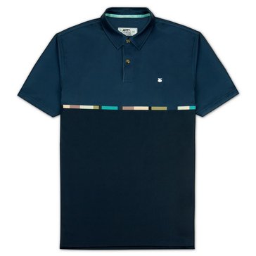 Jetty Men's Bunker Chest Stripe Golf Polo Shirt