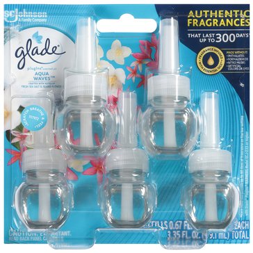 Glade Plug-In Scented Oil Refill, Aqua Waves, 5-Count