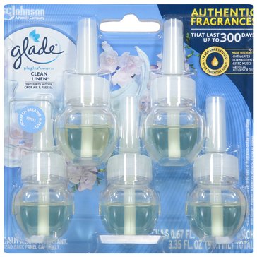 Glade Plug-In Scented Oil Refill, Clean Linen, 5-Count