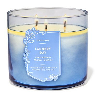 Bath & Body Works White Barn Laundry Day 3-Wick Candle