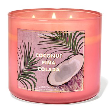 Bath & Body Works Tropidelic Decor Coconut Pina Colada 3-Wick Candle