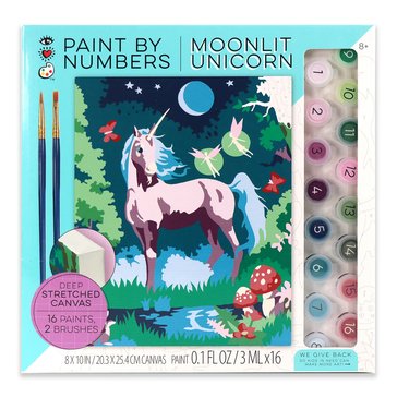 Bright Stripes Paint By Numbers Moonlit Unicorn Paint Set