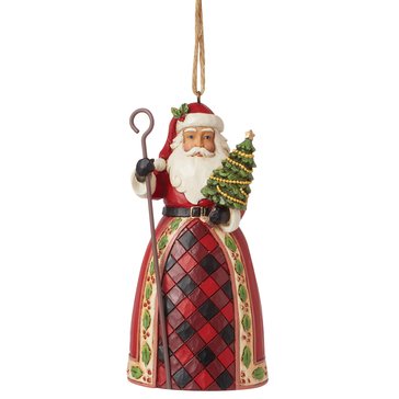 Jim Shore Highland Glen Santa Staff Ornament