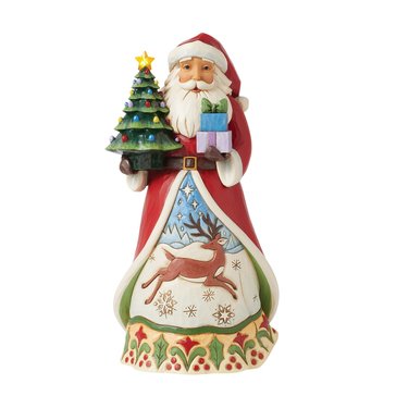 Jim Shore Santa Vintage LED Tree Figurine