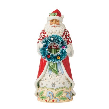 Jim Shore Santa with Sisal Wreath Figurine