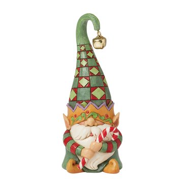 Jim Shore Gnomes Elf Hold Candy Cane Figurine