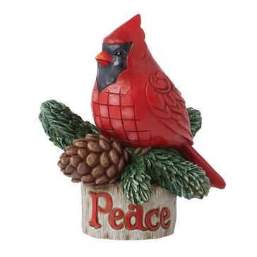 Jim Shore Pint Cardinal with Peace Figurine