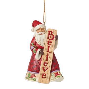 Jim Shore Santa with Porch Board Ornament