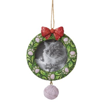 Jim Shore Cat Pet Wreath Frame Ornament