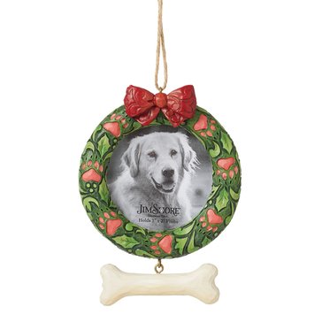 Jim Shore Dog Pet Wreath Frame Ornament