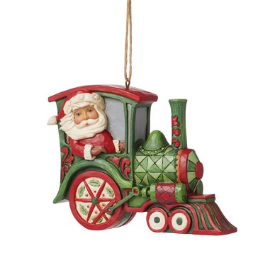 Jim Shore Santa in Train Ornament