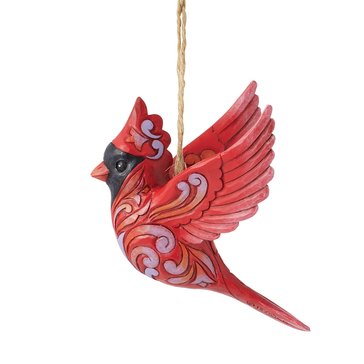 Jim Shore Caring Cardinal In Flight Ornament