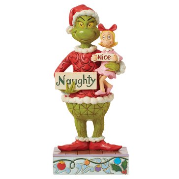 Jim Shore Grinch and Cindy Hold Sign Figurine