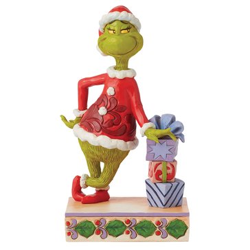 Jim Shore Grinch Leaning on Gifts Figurine