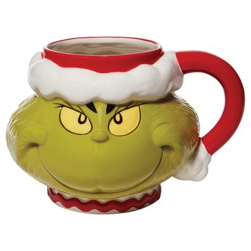 Dept 56 Grinch Santa Grinch Sculpted Mug