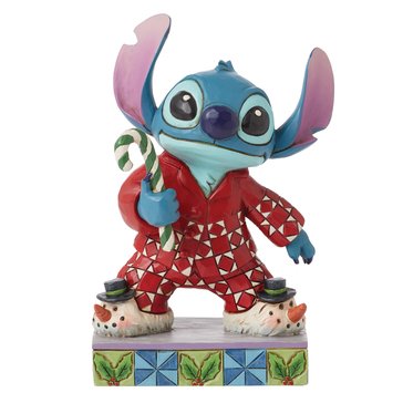 Jim Shore Disney Traditions Stitch in Christmas Pajamas Figurine