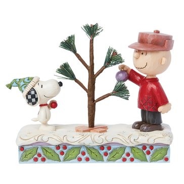 Jim Shore Peanuts Snoopy and Charlie Brown Tree Figurine