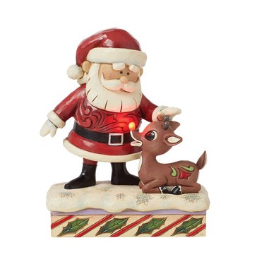 Jim Shore Rudolph Santa Petting Rudolph Figurine