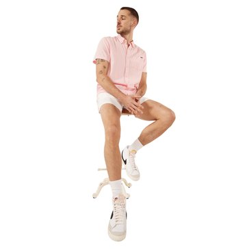 Chubbies Men's The Pinky Winky Slub Poplin Friday Short Sleeve Shirt