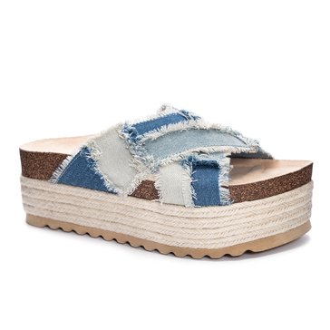 Dirty Laundry Women's Plays Denim Platform Slide