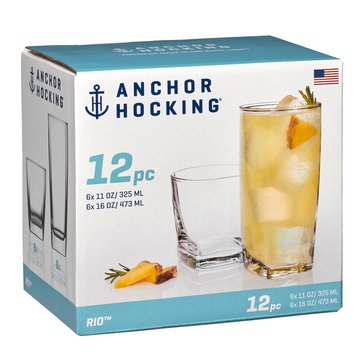 Anchor Hocking Rio 12-Piece Drinkware