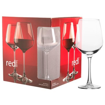 Home Essentials Red Series Wine Stem Glasses Set of 4