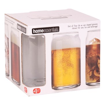 Home Essentials Can Shaped Glasses Set of 4