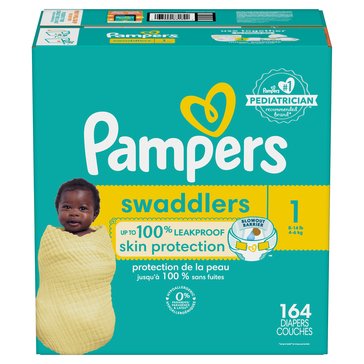 Pampers Swaddlers Diapers - Enormous Pack, 164-Count