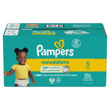 Pampers Swaddlers Diapers - Enormous Pack, 104-Count