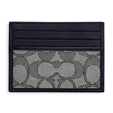 Coach Refined Card Case Signature Jacquard