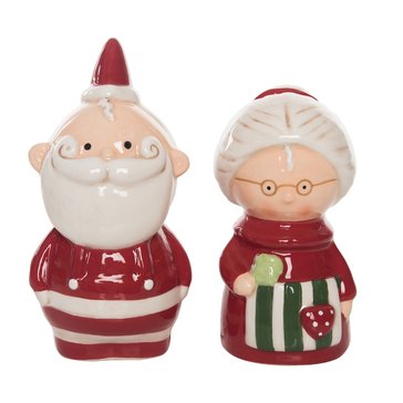 Transpac Santa and Mrs. Claus Salt and Pepper Set