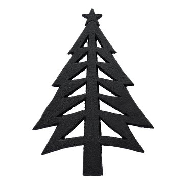 Transpac Iron Matte Christmas Tree Trivet