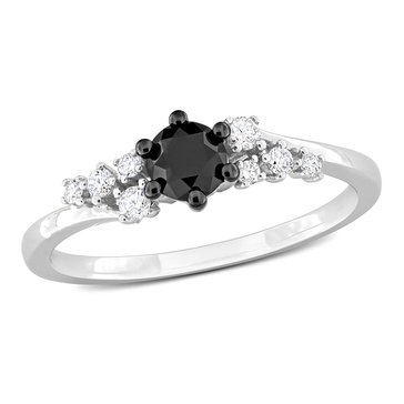 Sofia B. 5/8 cttw Black and White Diamond Engagement Ring