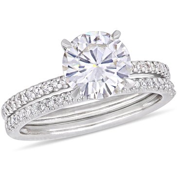 Sofia B. 2 cttw Moissanite and 1/4 cttw Diamond Bridal Set