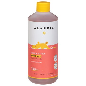 Alaffia Babies and Kids Bubble Bath, Coconut Strawberry