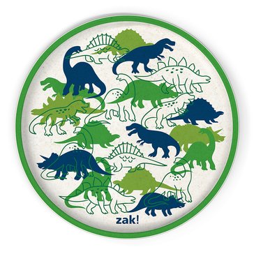 Zak Designs Dino Camo Melamine Bamboo Plate