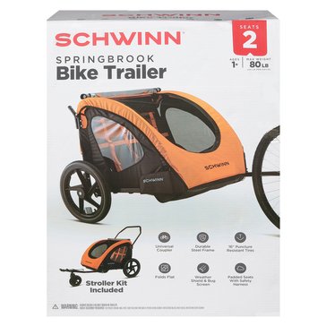 Schwinn Springbrook Double Bike Trailer with Stroller Attachment