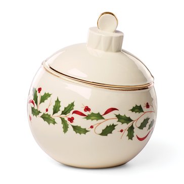 Lenox Holiday Figural Ornament Candy Jar