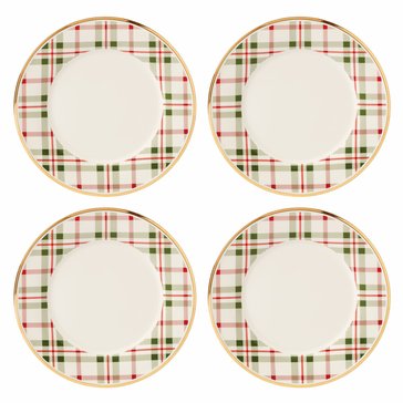 Lenox Holiday Plaid Dinner Plates Set of 4