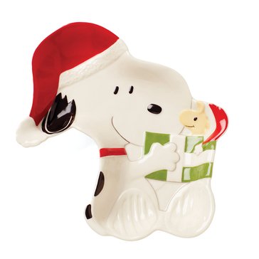 Lenox Snoopy Christmas Figural Candy Dish