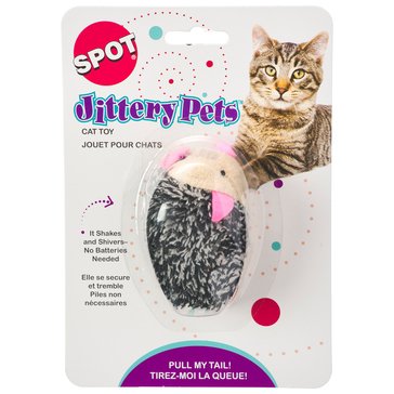 SPOT Plush Jittery Hedgehog Cat Toy