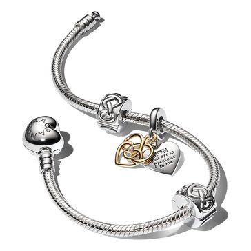 Pandora Lab-grown Diamond Hearts Bracelet Gift Set