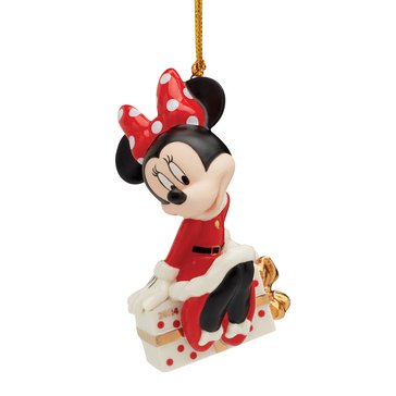 Lenox 2024 Minnie Sitting on Gifts Ornament