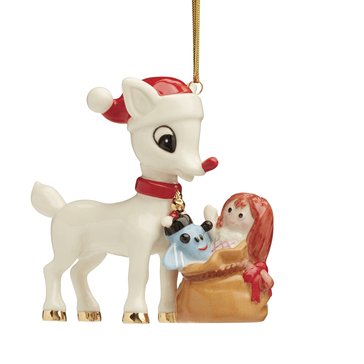 Lenox Rudolph Delivering Toys Ornament 60th Anniversary