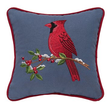 CF Home Cardinal On Snowy Pillow